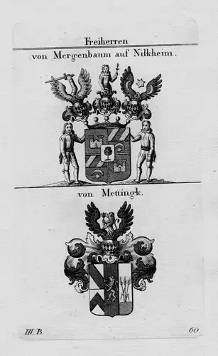 1820 - Nordeck Rabenau Notthaft Weissenstein  Wappen Adel coat of  Kupferstich