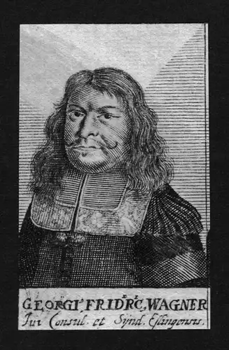 1680 - Georg Friedrich Wagner Jurist lawyer Professor Kupferstich Portrait