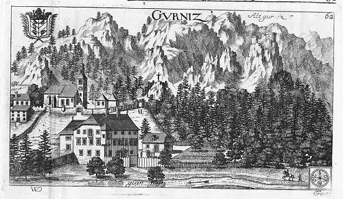 1688 - Gurnitz Ebenthal Kärnten Kupferstich Valvasor