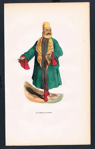 1840 - Osmane Mardin Türkei Asien Tracht Trachten costumes Grafik handkoloriert