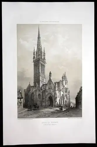 1860 - Kreiske St. Pol de Leon Finistere Bretagne Frankreich France Lithographie