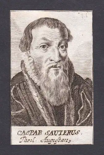Caspar Sauter theologian Theologe Pfarrer minister Augsburg Portrait Kupferstich