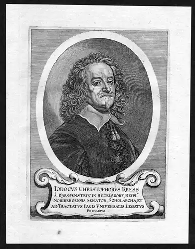 17. Jh. Jobst Christoph Kreß von Kressenstein Portrait Kupferstich antique print