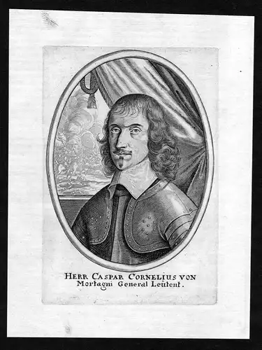 17. Jh. Caspar Cornelius von Mortagni Portrait Kupferstich antique print