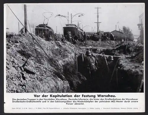 Weltkrieg Warschau Festung Burg Pressefoto 1939 Akt. Bilderd. Serie 1377 aS