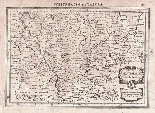 1628 Köln Cologne Deutschland Germany Westfalen Westphalia map Karte Mercator