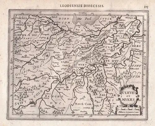 Kleve Moers Germany Nordrhein-Westfalen North Rhine-Westphalia map Mercator