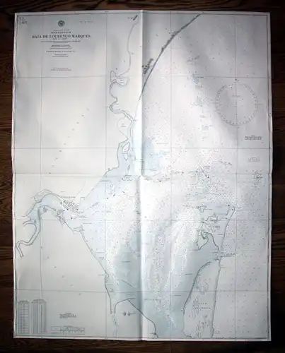 1942 Africa East Coast Mozambique Baia De Lourenco Marques map Afrika Karte plan