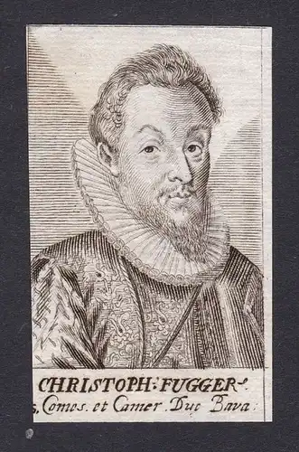 17. Jh. - Johann Christoph Fugger Registrant Nürnberg Praha Portrait Kupferstich