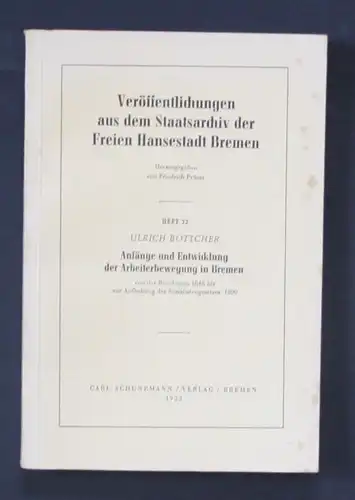 1953 Veröffentlichungen Staatsarchiv der Freien Hansestadt Bremen Böttcher Recht