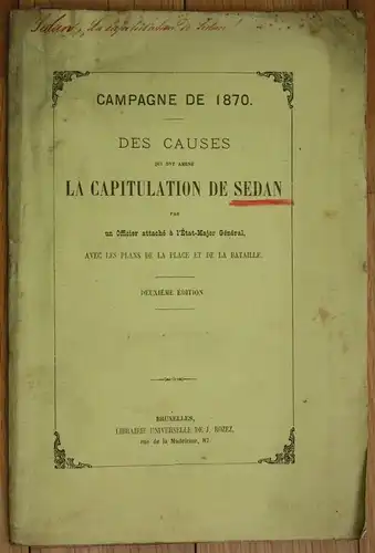 1871 Campagne de 1870 des causes la capitualtion de Sedan sedan bataille