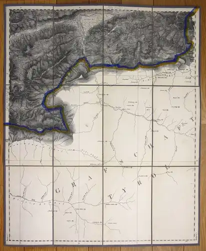 Um 1880 Scharfreuter Tirol Bayern Karwendel Vorkarwendel Alpen Karte map