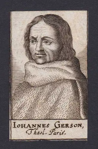 17. Jh. - Jean Gerson / reformer Theologe Paris Portrait Kupferstich