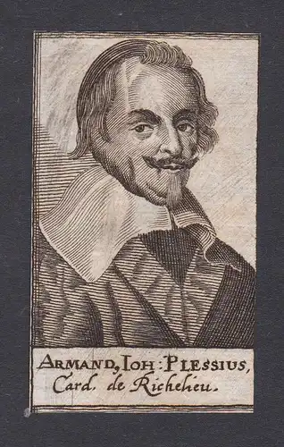 17. Jh. - Cardinal Richelieu / theologian France Portrait Kupferstich