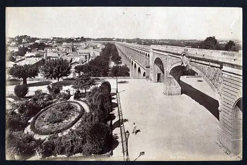 Ca. 1880 Aqueduc Montpellier N. D. albumen Foto photo vintage antique