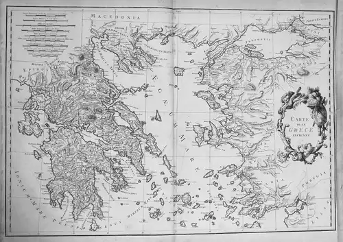 1781 Greece Griechenland islands Karte map Kupferstich antique print Choiseul