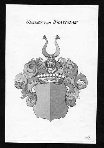1820 - Wratislaw von Mitrowitz Wappen Adel coat of arms heraldry Heraldik