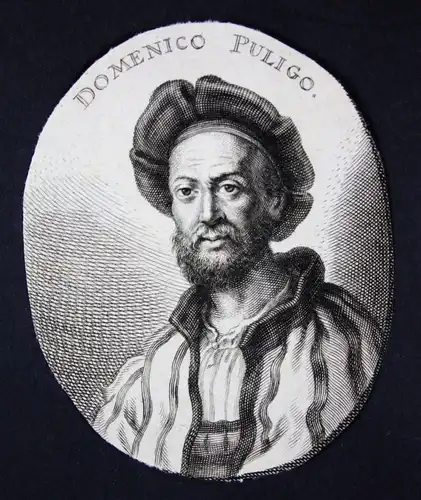 1700 Domenico Puligo Florenz Italien Italia Maler painter Kupferstich Portrait