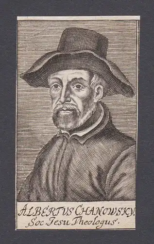 17. Jh. - Albert Chanowski / theologian Theologe Portrait Kupferstich