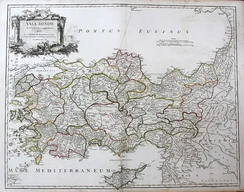 1756 Türkei Turkey Cyprus Zypern Kreta Crete Asia Asien Karte map Kupferstich