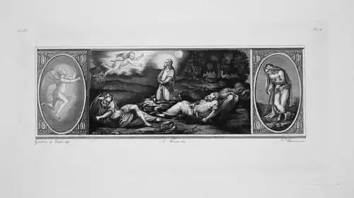 Girolamo da Carpi Jesus au Jardin des Oliviers Radierung engraving gravure
