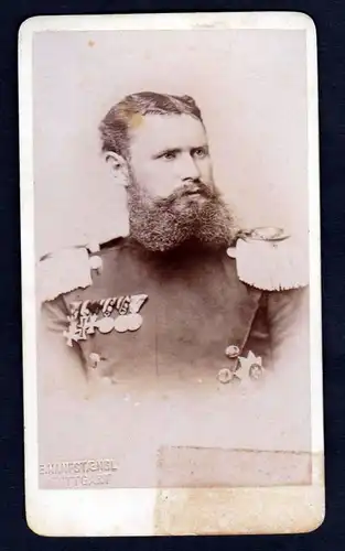 1870 Wilhelm II v Württemberg König Orden Uniform Hanfstaengl CDV Photo vintage