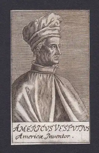 17. Jh. - Amerigo Vespucci / explorer financier Firenze Portrait Kupferstich
