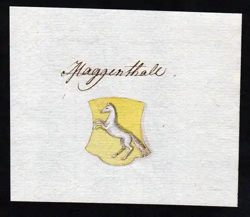 18. Jh. Maggenthal Handschrift Manuskript Wappen manuscript coat of arms