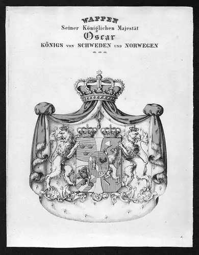 1820 Schweden Norwegen Sweden Norway Wappen Adel coat of arms heraldry Heraldik