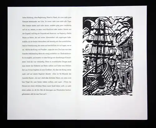 1968 Archibald Bajorat Johann Peter Hebel Original-Holzstiche zu Text signiert