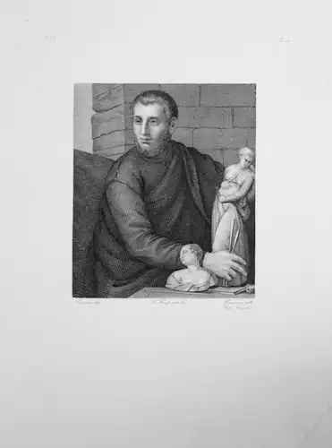 1840 - Portrait d'Inconnu - Radierung engraving gravure