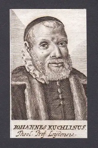 1680 Johannes Kuchlinus / theologian Theologe Leiden Portrait Kupferstich