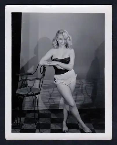 1960 Unterwäsche lingerie Erotik blonde nude vintage Dessous pin up Foto  114907