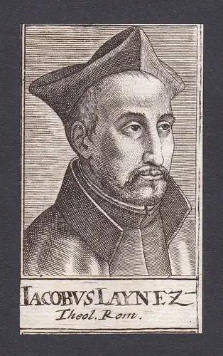 17. Jh. Jacobus Lainez / theologian Theologe Rom Portrait Kupferstich