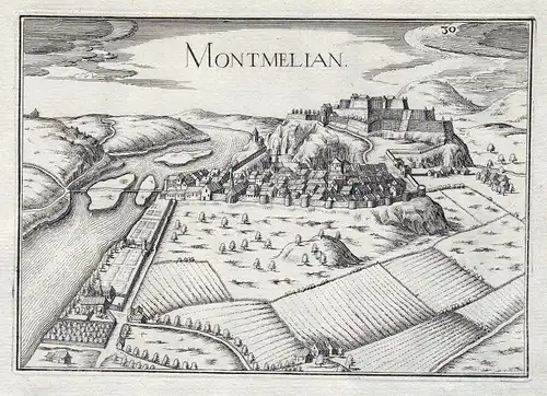 1630 Montmelian Savoie Rhone-Alpes Isere France gravure estampe Tassin