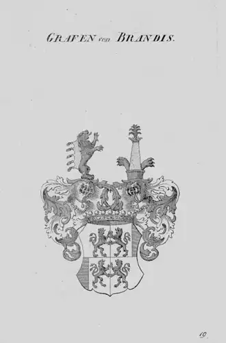 1820 - Brandis Wappen Adel coat of arms heraldry Heraldik crest Kupferstich