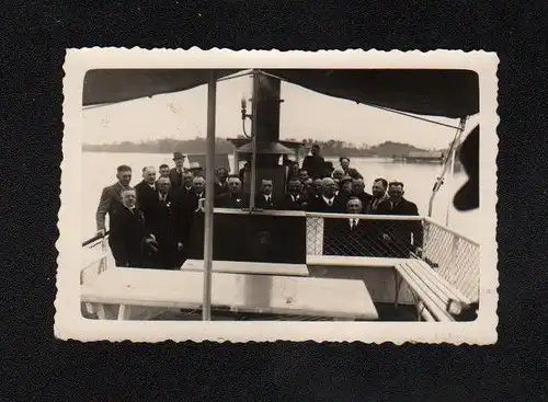 1934 Chiemsee Dampfboot Schiff Dampfschiff Original Foto photo vintage