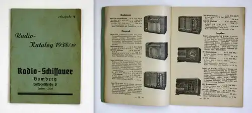 Radio-Katalog 1938/39 Radio - Schiffauer Radio Radios Technik Katalog Geräte