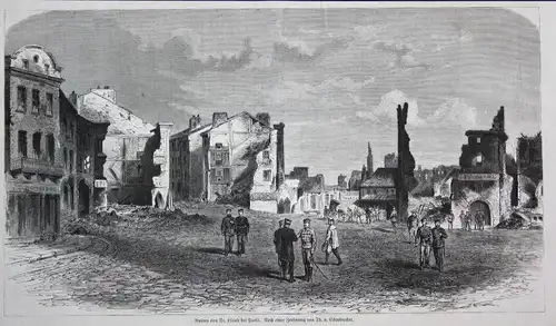 1871 Ruinen St. Cloud Saint-Cloud France Paris Frankreich Ruine Bauwerk Häuser