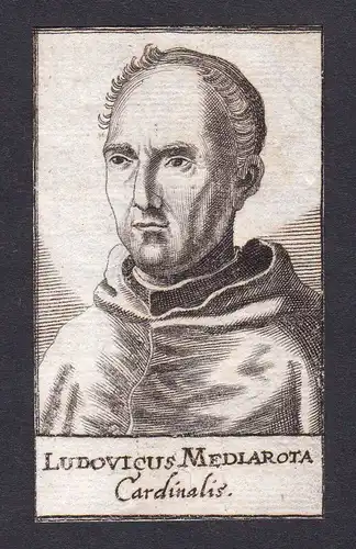 17. Jh. Ludwig Mezzarota cardinal Kardinal Bologna Italien Portrait Kupferstich