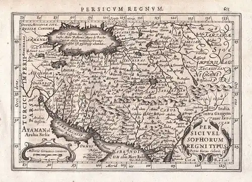 1628 Iran Armenien Armenia Asia Asien Tehran Teheran map Karte Gerard Mercator