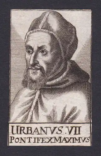 17. Jh. Urban VII. / pope Papst Rom Italien Italy Portrait Kupferstich