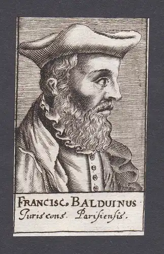 17. Jh. - Fracois Baudouin / jurist Jurist Theologe Paris Portrait Kupferstich