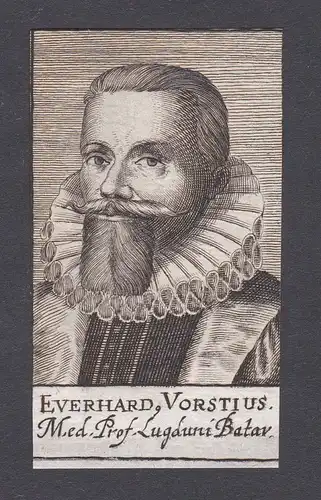 17. Jh. - Aelius Everhardus Vorstius / physician Leiden Portrait Kupferstich