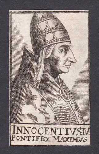 17. Jh. Innozenz IV. / pope Papst Genua Italien Italy Portrait Kupferstich