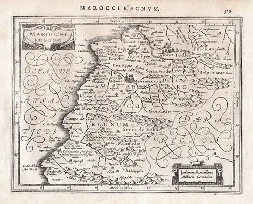 Marokko Morocco Marrakesch Marrakesh Afrika Africa map Karte Gerard Mercator