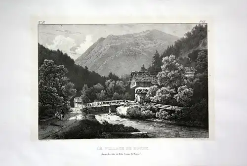 1824 Roches Jura Birs Kanton Bern - Schweiz Suisse Lithographie Villeneuve.