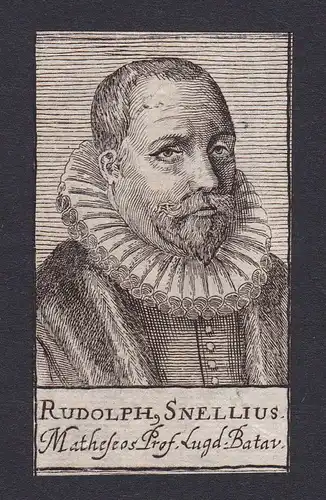 17. Jh. Rudolph Snellius mathematician Mathematiker Leiden Portrait Kupferstich