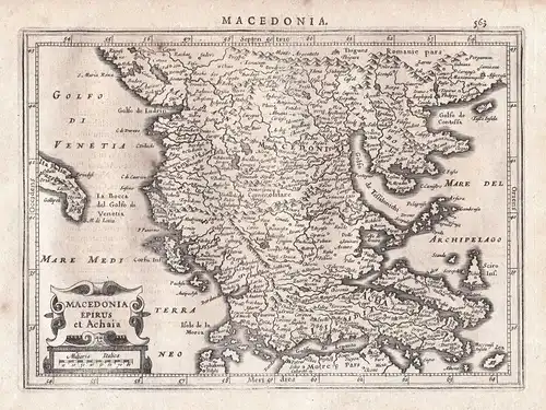 Greece Griechenland Achaia Achaea Mazedonien Macedonia map Karte Gerard Mercator