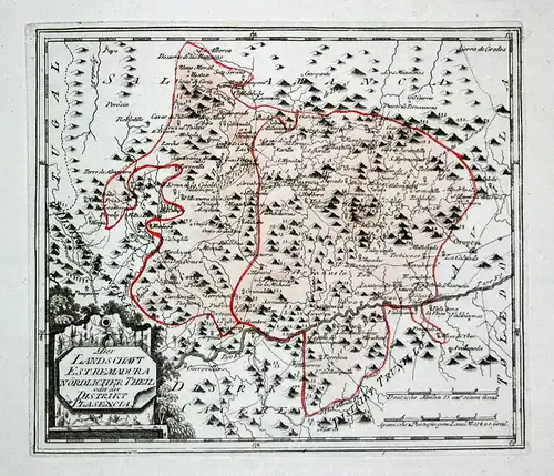 Spanien Spain Portugal Plasencia Extremadura map Reilly engraving Kupferstich